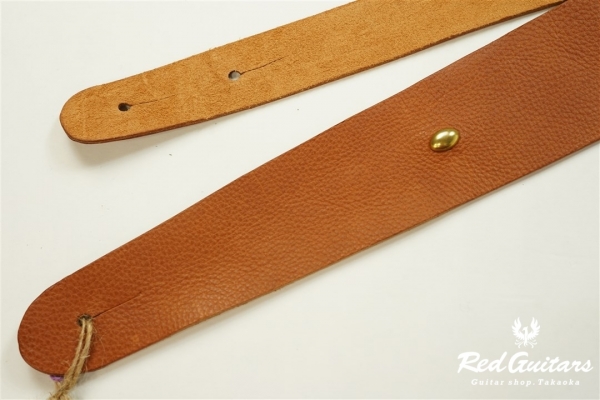 Plain Leather - Camel & Oval Studs